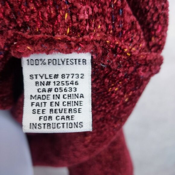 Habitat Sweater Women's Small Confetti Swing Pullover Red Fleck Knit Roll Hem - Picture 8 of 12